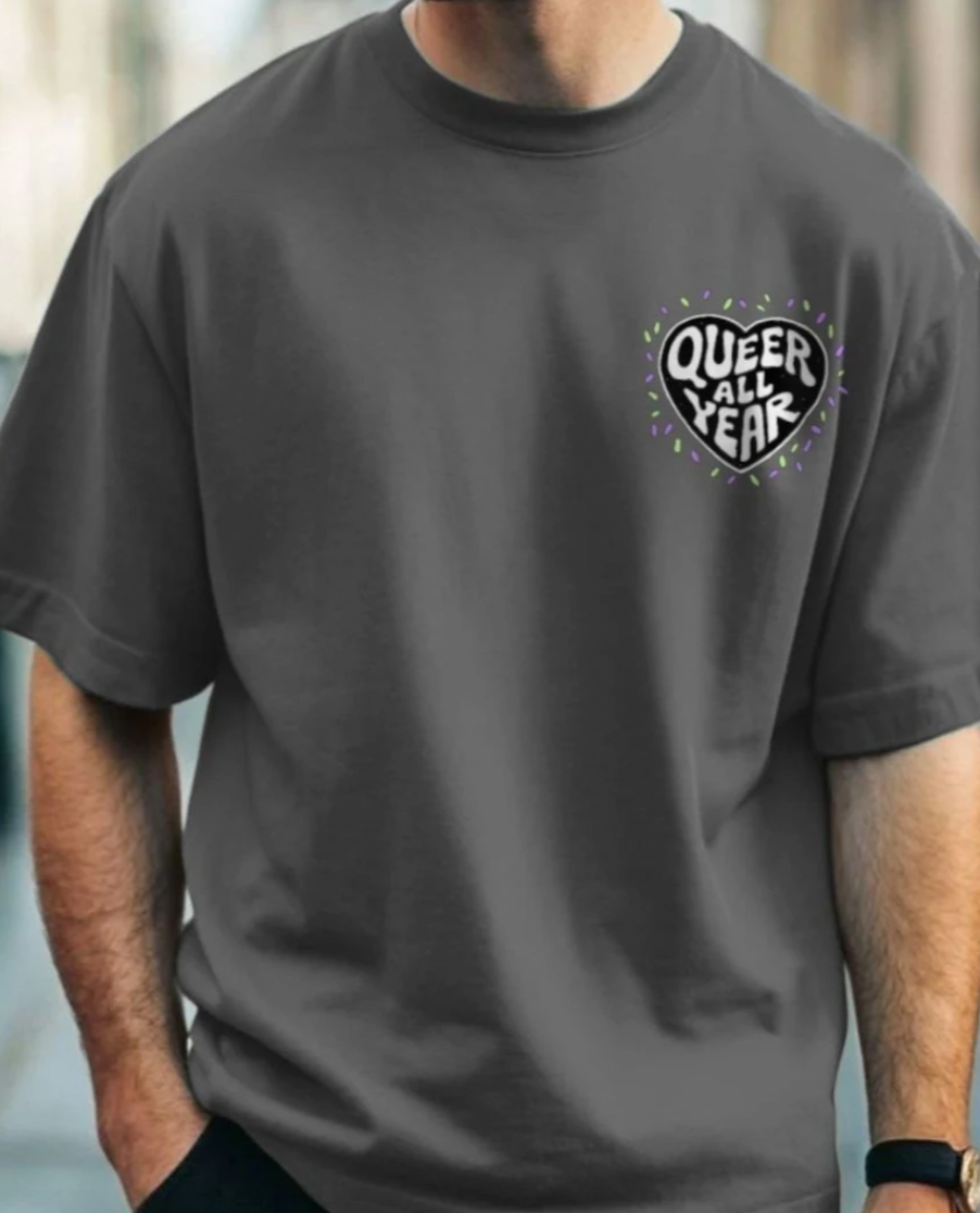 Queer All Year - Double Design Premium Unisex TShirt