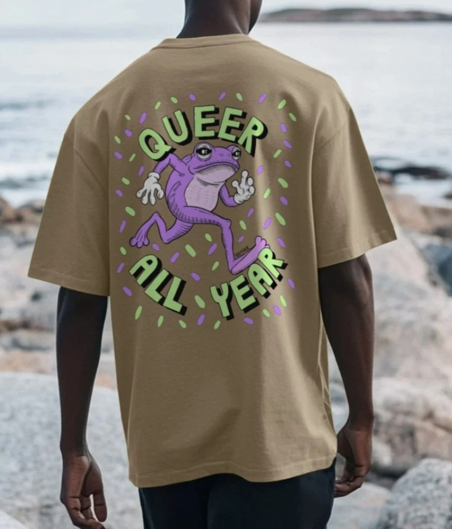 Queer All Year - Double Design Premium Unisex TShirt