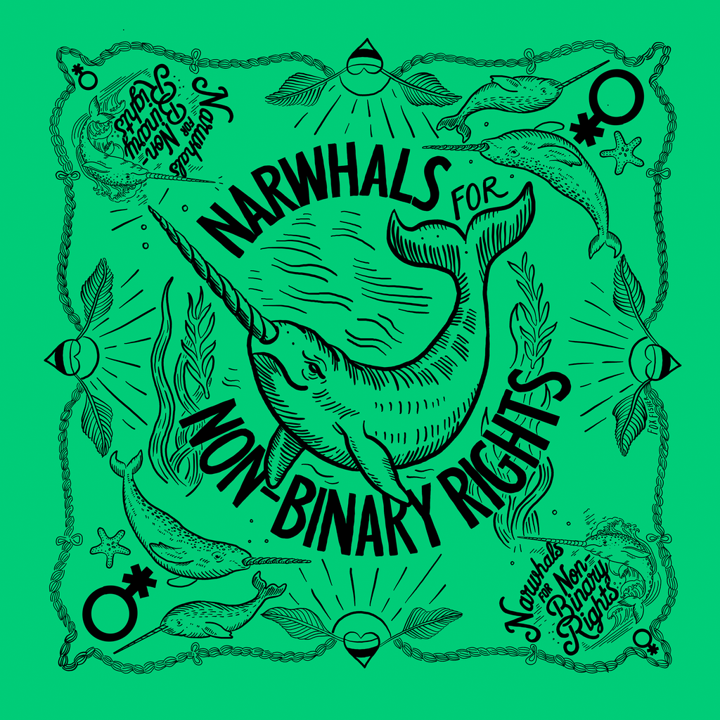 NARWHALS for NON-BINARY BANDANA (pre-order)