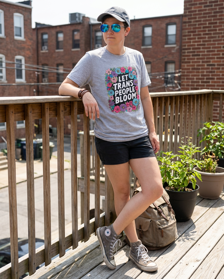 Let Trans People Bloom (unisex) t-shirt