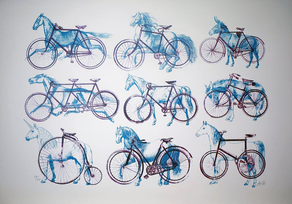 By Beast Or By Bicycle Screen Print