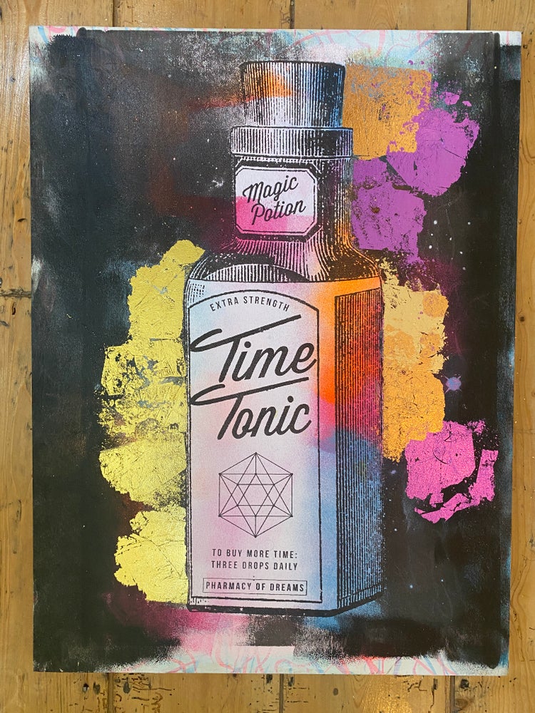TIME TONIC Wooden Screen Print