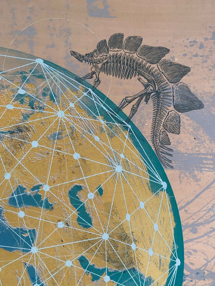 Earthlings Wooden Screen Print