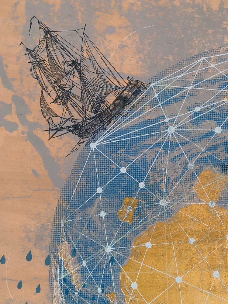 Earthlings Wooden Screen Print