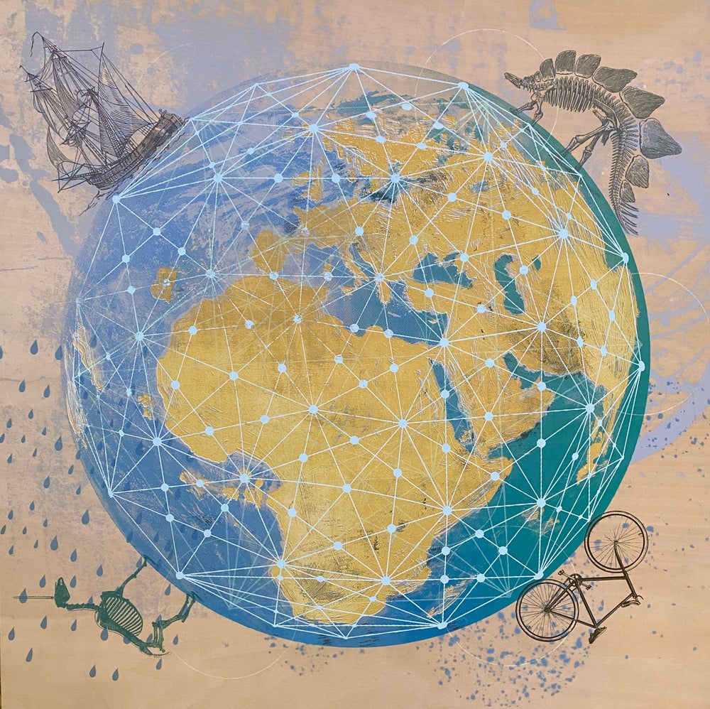 Earthlings Wooden Screen Print