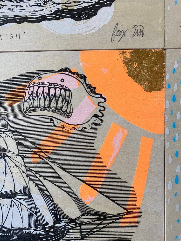 Beware the Grimace Fish Wooden Screen Print