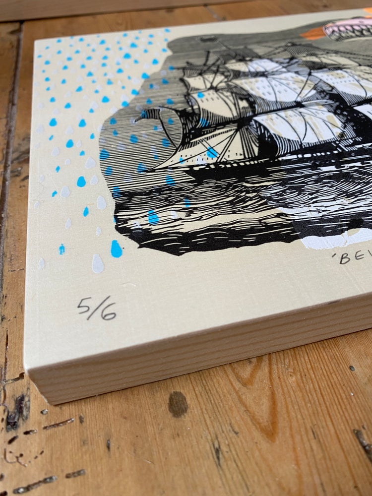 Beware the Grimace Fish Wooden Screen Print