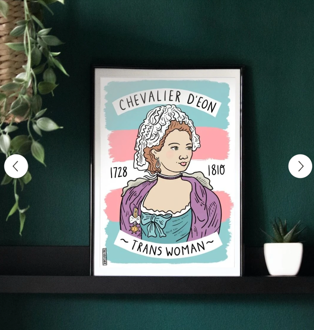 Chevalier d'Eon, Trans Woman Art Print