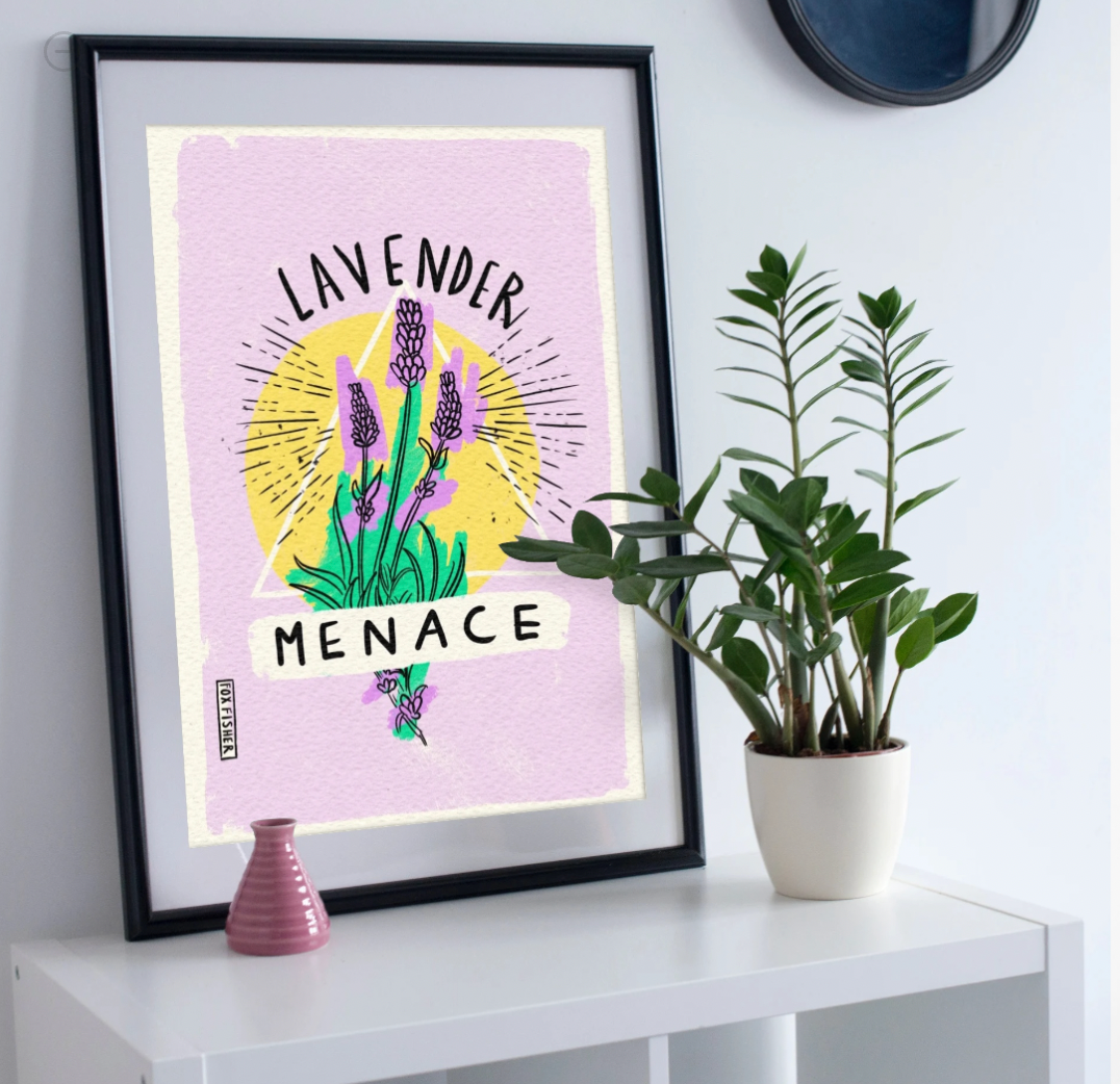 Lavender Menace Art Print