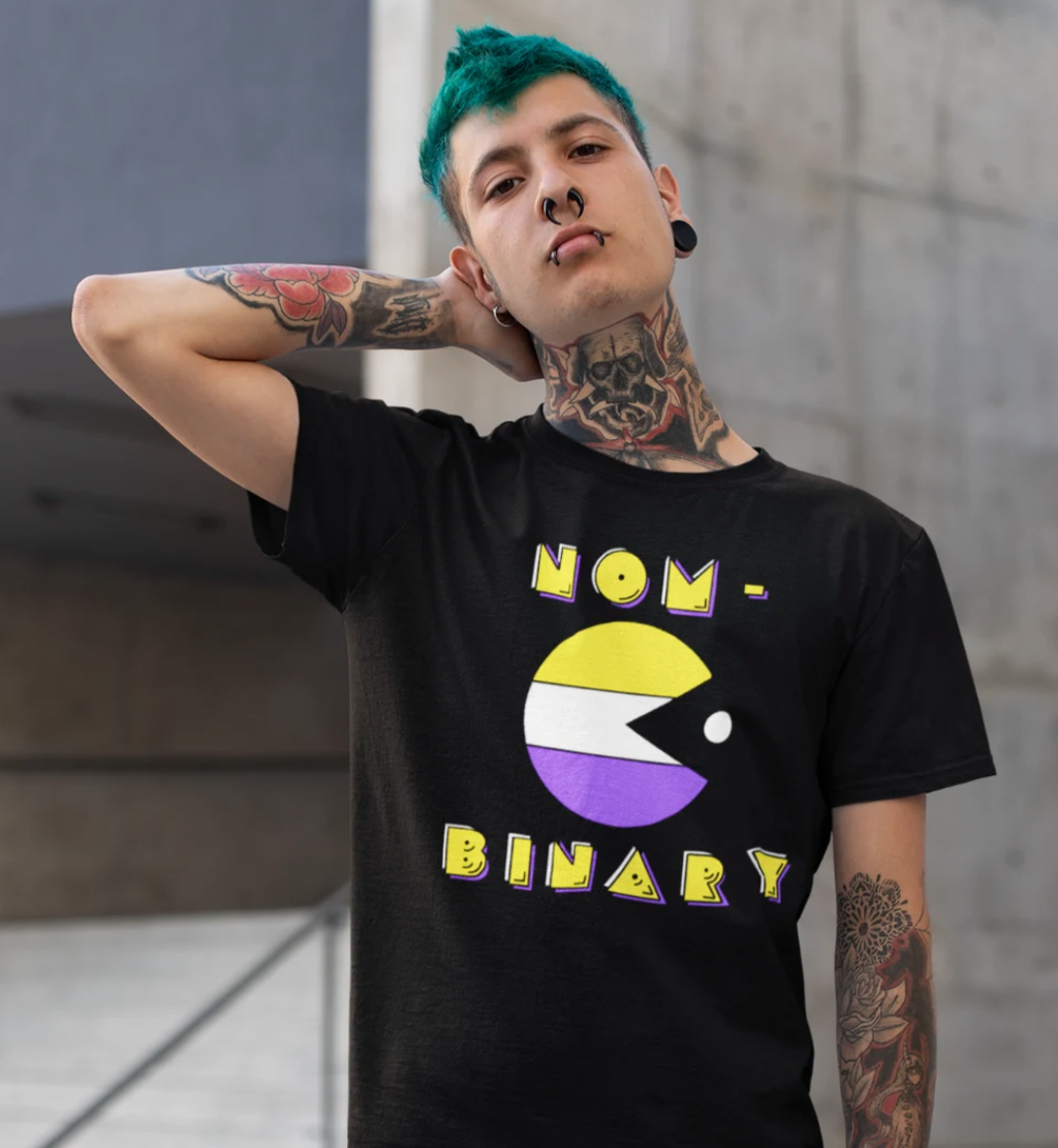 Nom-Nom Binary - Non-binary Tshirt