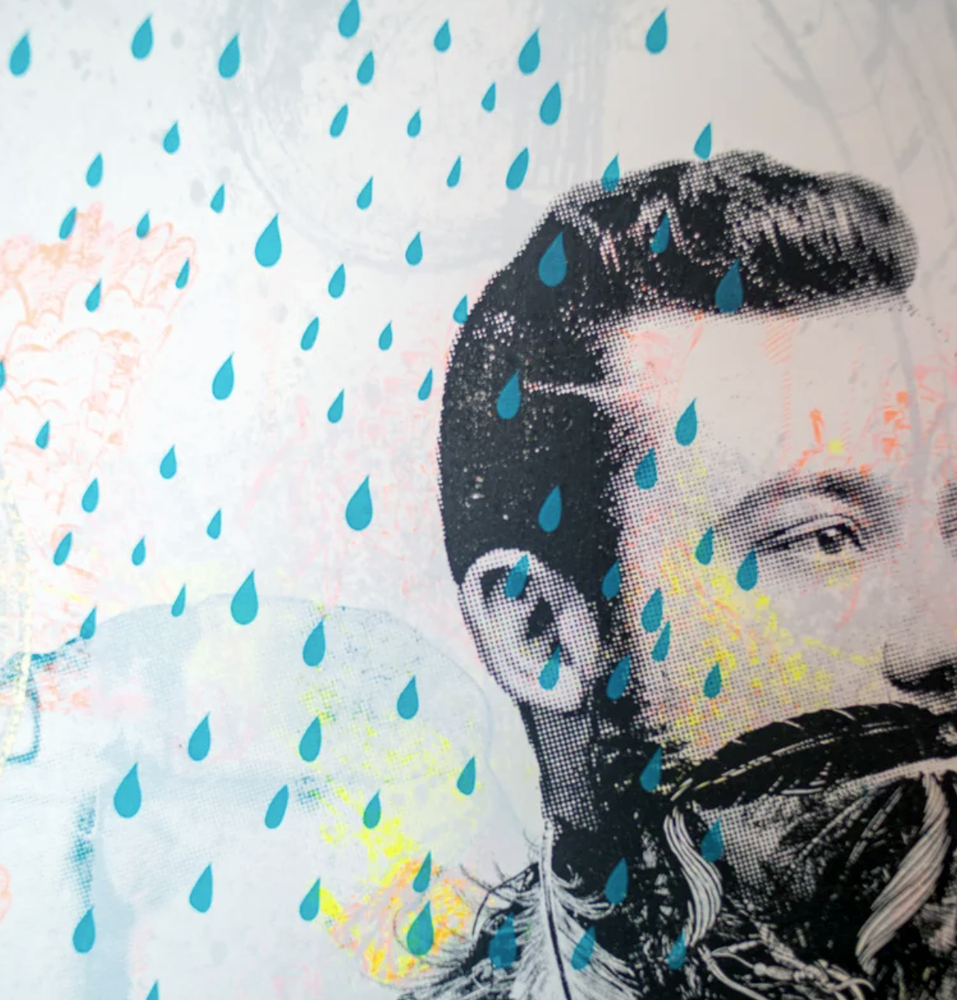 Through The Vanity of Time We Are Looping Cotton Screen Print