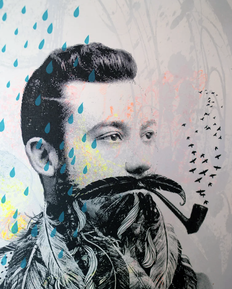 Through The Vanity of Time We Are Looping Cotton Screen Print