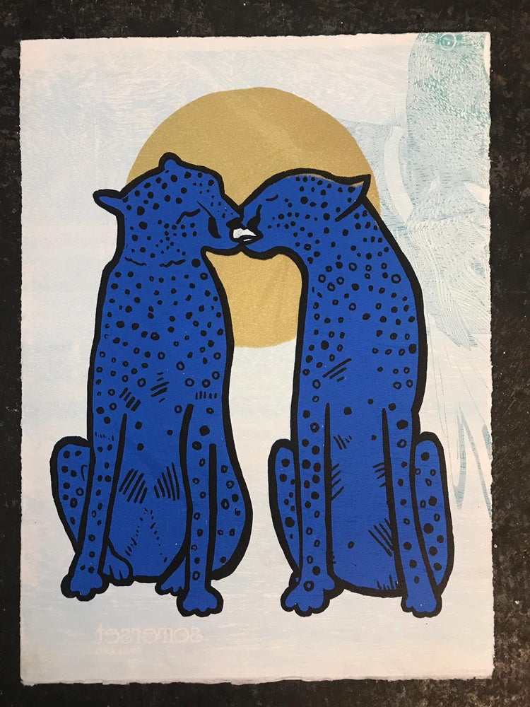 Licky Cats Screen Print with colour options