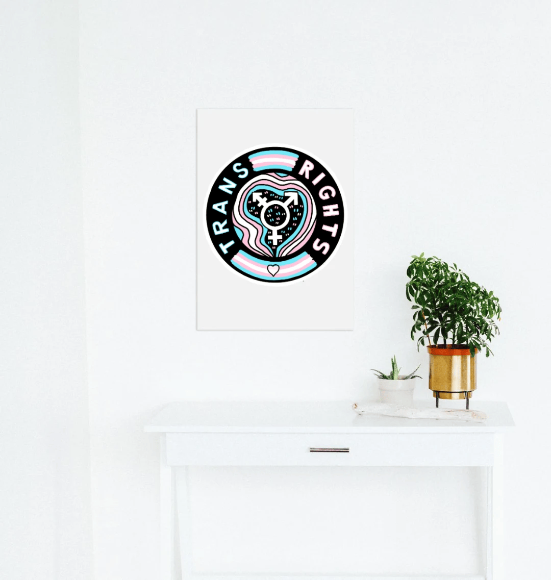 Trans Rights Art Print | Fox Fisher Studio